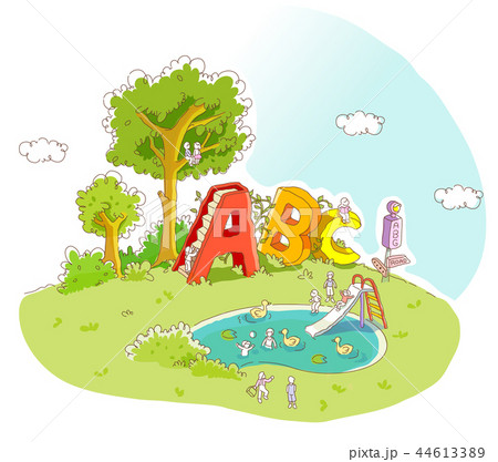 アルファベット 公園 プール 44613389