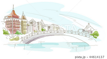 建築 足 橋のイラスト素材