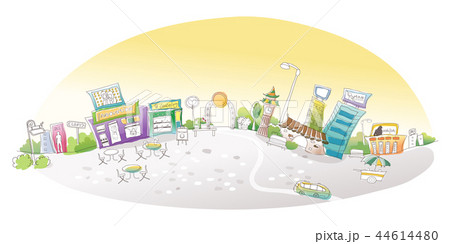 露天カフェ カフェテラス アーチ 44614480