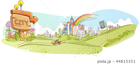 建築 矢印 都市 44615351