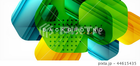 Vector multicolored hexagons geometric abstract background 44615435