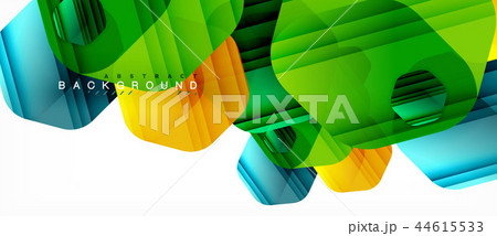 Vector multicolored hexagons geometric abstract background 44615533