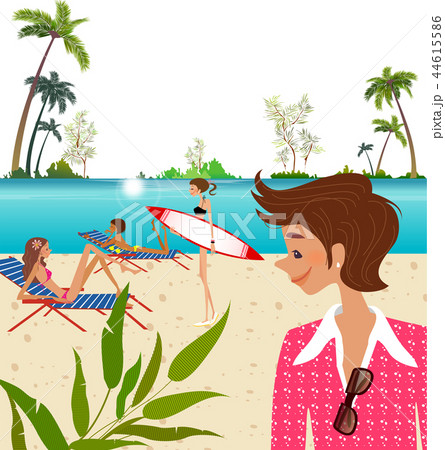 ビーチ 男 男性 44615586