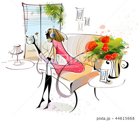 花 リスニング 聞くのイラスト素材