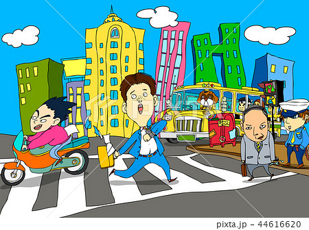 ビジネスマン 道路 交通 44616620