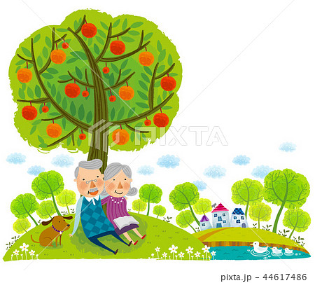 幸せ 幸福 シルバーのイラスト素材