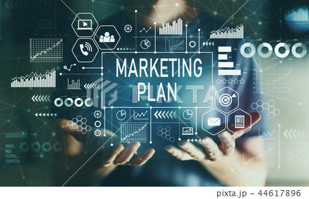 Marketing plan with young man Marketing plan with young man 44617896