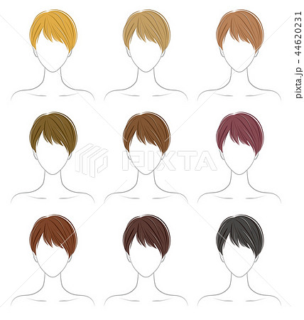 ヘアスタイルのカラーリングのイラスト素材 44620231 Pixta