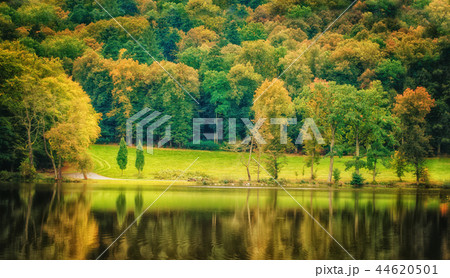 Vintage photo of beautiful early autumn european f 44620501