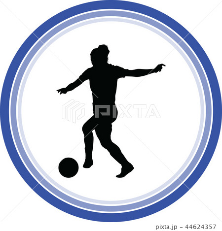 soccer women silhouette. girl player vector 44624357