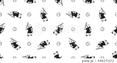 Bear seamless pattern Polar Bear vector baseball 44625422