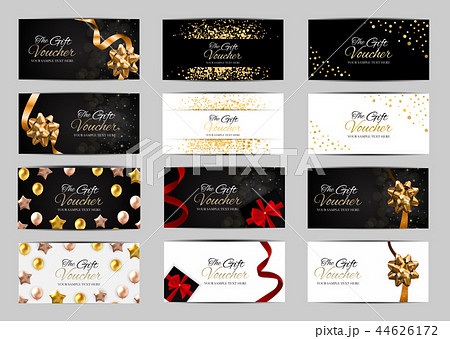 Big Collection Set of Luxury Members, Gift Card Template for your Business Vector Illustration 44626172