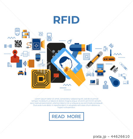 Digital vector rfid radio Digital vector rfid radio 44626610