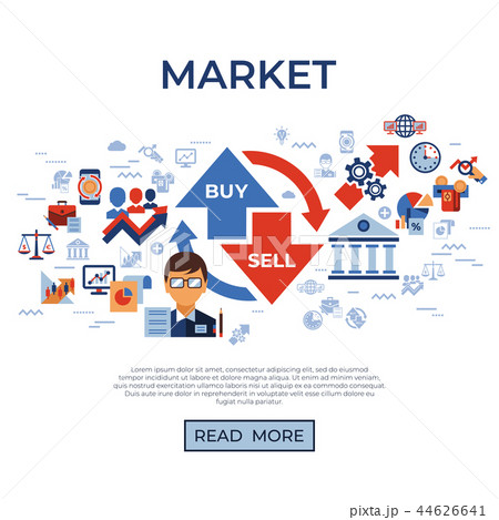 Digital vector financial trading simple icons 44626641
