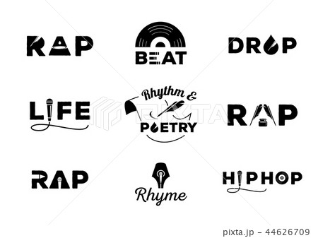 Hip Hop Element With Word Designのイラスト素材 44626709 Pixta