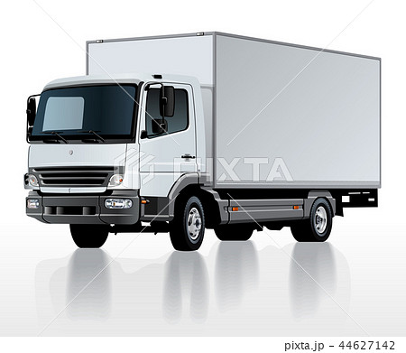 Vector delivery cargo truck template isolated on w 44627142