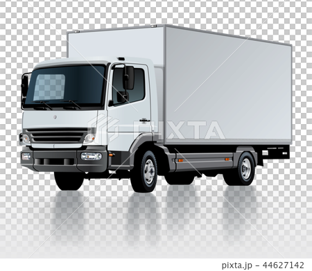 Vector delivery cargo truck template isolated on w 44627142