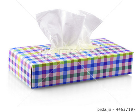 colored box with paper napkins 44627197