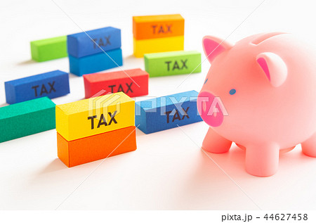 税金 TAX 税金いろいろ 豚の貯金箱 税金 TAX 税金いろいろ 豚の貯金箱 44627458