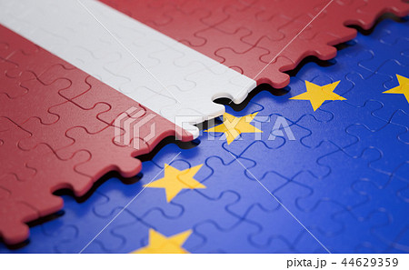 Latvia European Union Puzzle Flag 44629359