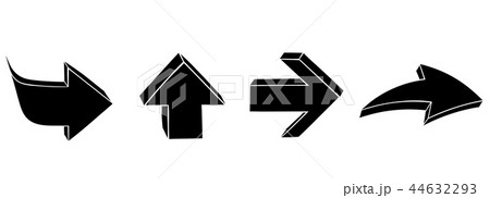 Arrow doodles. Up and down black signs 44632293