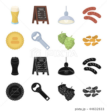 Bar, pub, restaurant, cafe .Pub set collection icons in black,cartoon style vector symbol stock 44632633