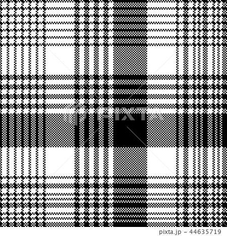 Black and white fabric texture check tartan 44635719