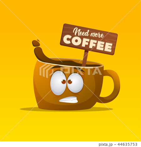 Cup of coffee character 44635753