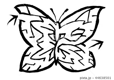 筆絵　蝶々の迷路 44638501