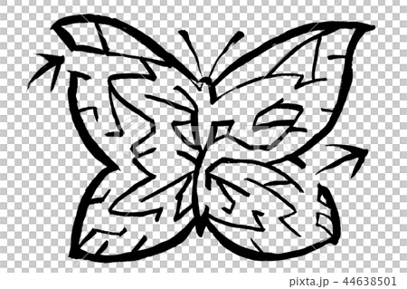 筆絵　蝶々の迷路 44638501