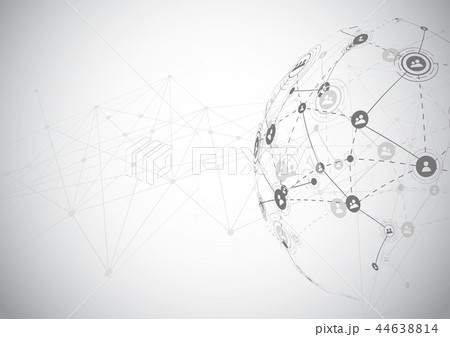 Global network connection. World map point 44638814