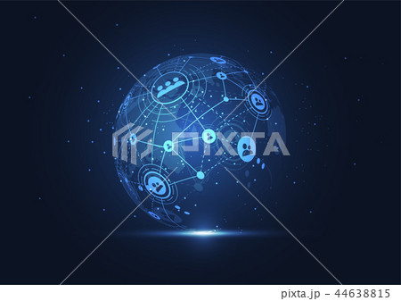 Global network connection. World map point 44638815