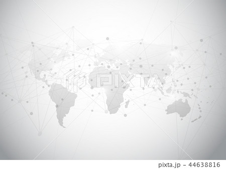 Global network connection. World map point Global network connection. World map point 44638816