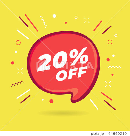 Special offer sale red bubble 20% off discount. Special offer sale red bubble 20% off discount. 44640210