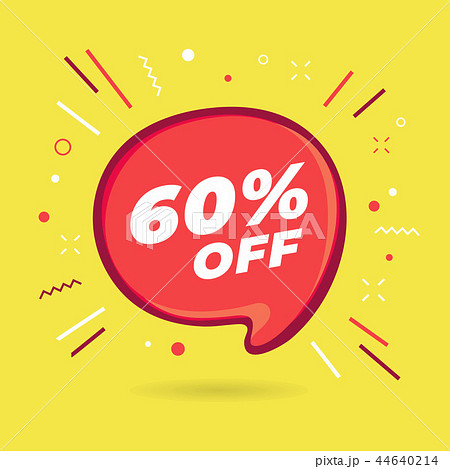 Special offer sale red bubble 60% off discount. 44640214