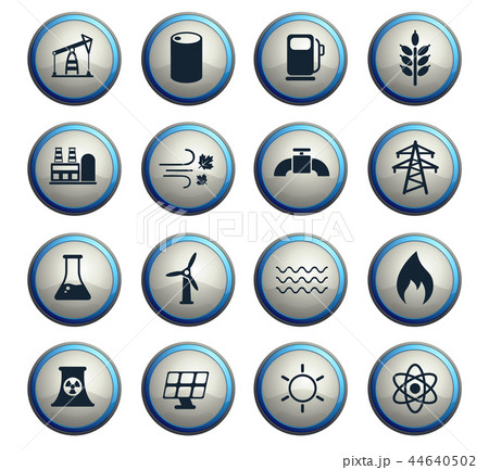 power generation icon set 44640502