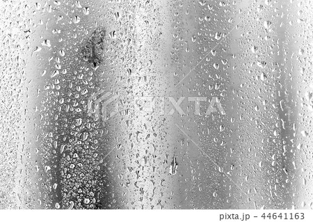 texture of a drop of rain on a glass wet transparent background 44641163