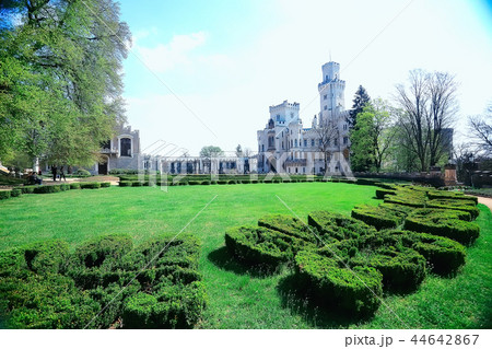 park in czech republic / landscape in a park recreation area in the capital of the czech republic, Prague Castle rest tourism 44642867