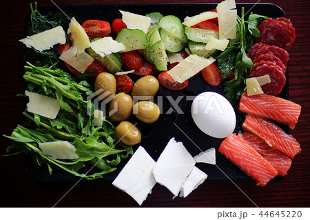 meal serving fresh plate food 44645220
