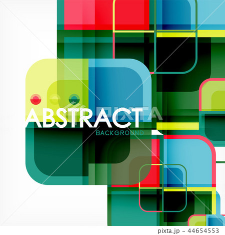 Colorful round squares modern geometric background 44654553