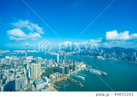 Beautiful architecture building exterior cityscape of hong kong city skyline 44655201