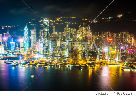 Beautiful architecture building exterior cityscape of hong kong city skyline Beautiful architecture building exterior cityscape of hong kong city skyline 44656215