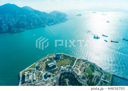 Beautiful architecture building exterior cityscape of hong kong city skyline 44656705