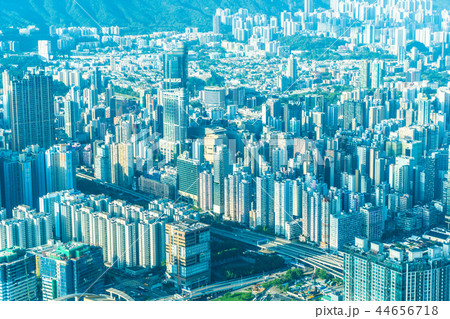 Beautiful architecture building exterior cityscape of hong kong city skyline Beautiful architecture building exterior cityscape of hong kong city skyline 44656718