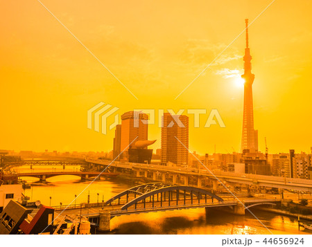 Beautiful cityscape with tokyo sky tree around architecture and building of tokyo city japan 44656924