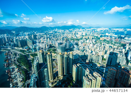 Beautiful architecture building exterior cityscape of hong kong city skyline 44657134