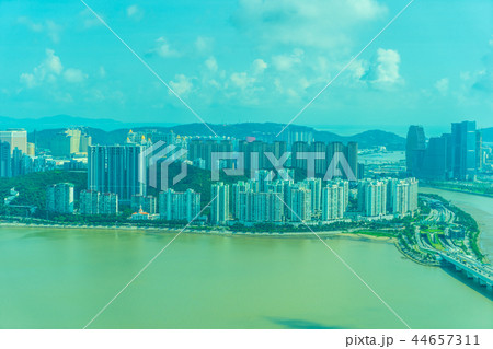 Beautiful architecture building cityscape in macau Beautiful architecture building cityscape in macau 44657311