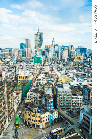 Beautiful architecture building cityscape of macau city 44657605