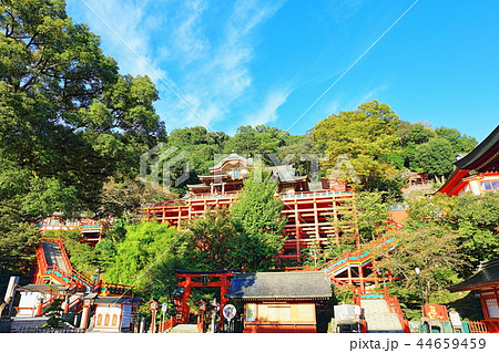 朝日を浴びる秋の祐徳稲荷神社（佐賀県鹿島市） 44659459