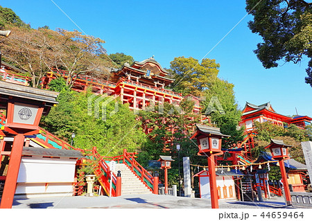 朝日を浴びる秋の祐徳稲荷神社（佐賀県鹿島市） 44659464